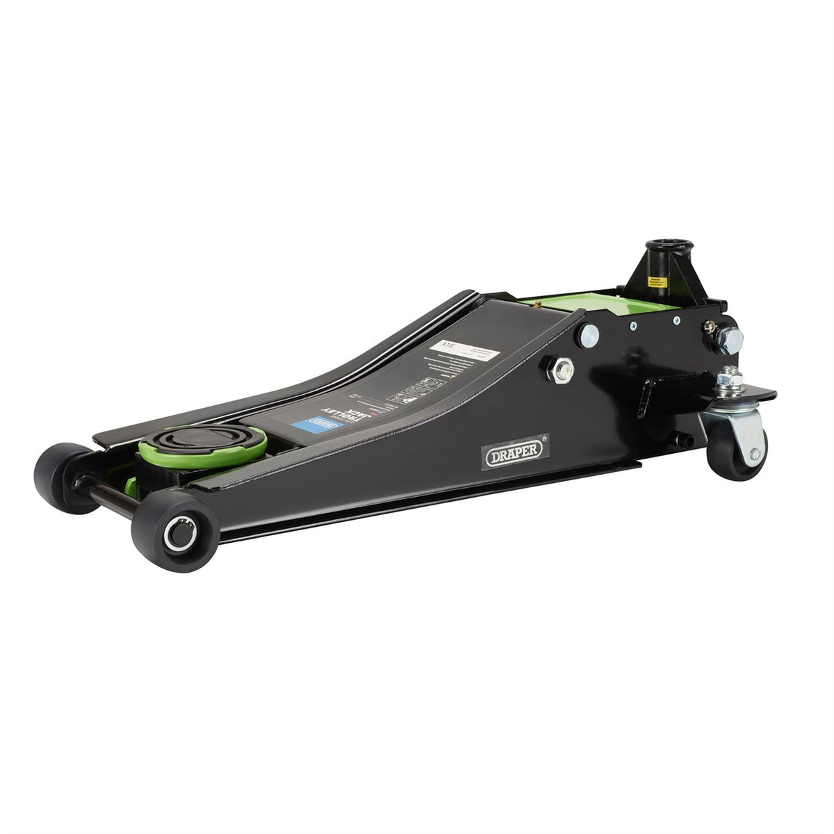 Draper Trolley Jack 2.25 Tonne Green 28466  White Rose Tools