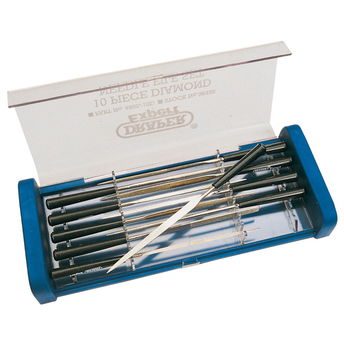 Draper Expert Diamond Needle File Set 140mm (10 Piece) 36326  White Rose Tools