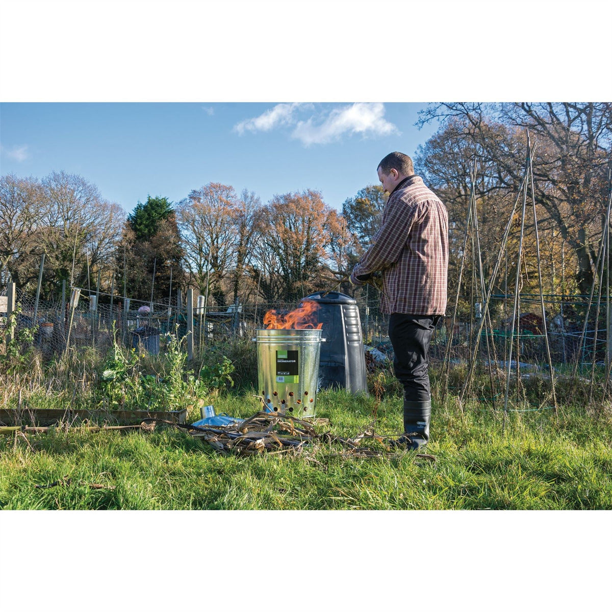 Draper Galvanised Garden Incinerator 85L 53253  White Rose Tools