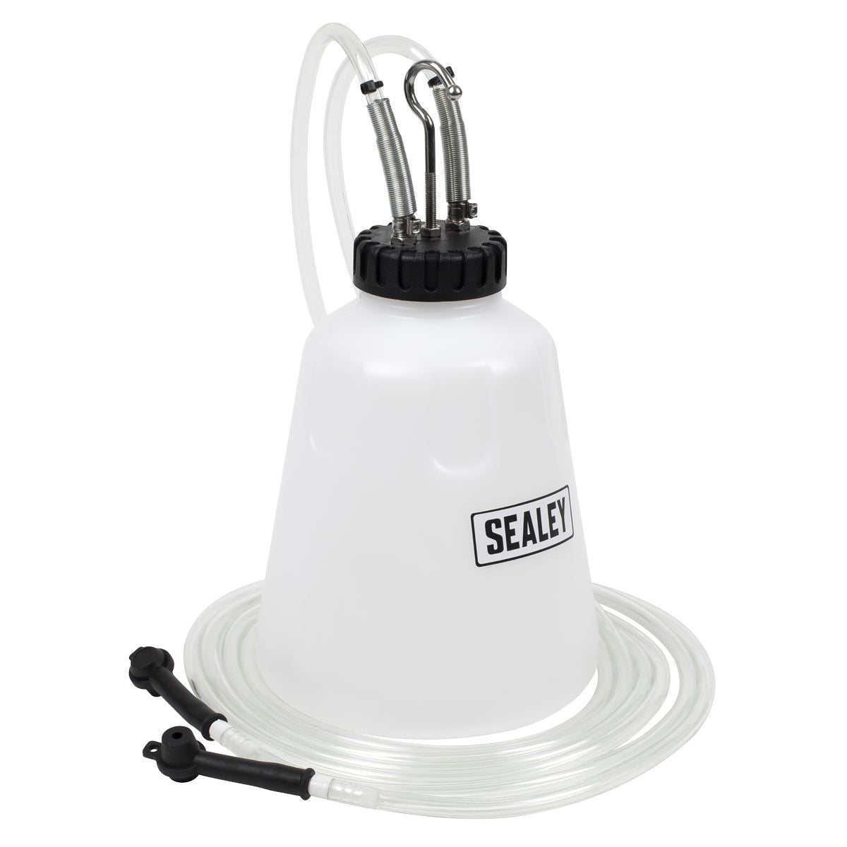 Sealey High Flow Twin Pipe Brake Bleed Bottle 2L  White Rose Tools