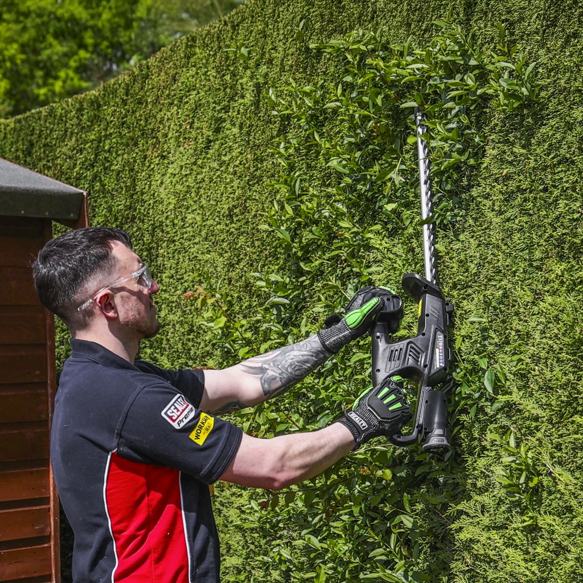 Sealey SV10.8 Series Cordless Hedge Trimmer Kit 10.8V 2Ah  White Rose Tools