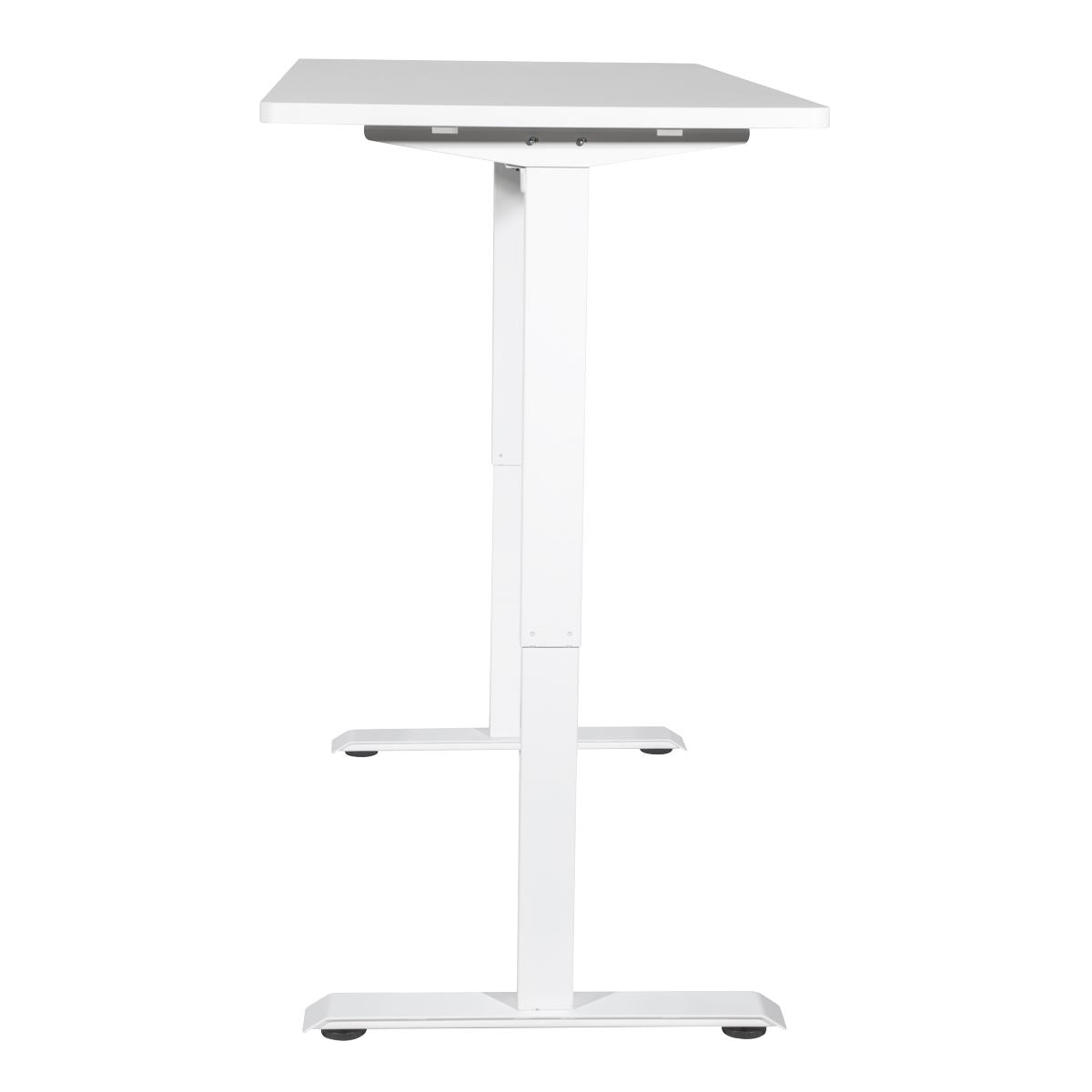 Dellonda Single Motor Height-Adjustable Electric Sit & Stand Desk with White Desktop & Frame 
