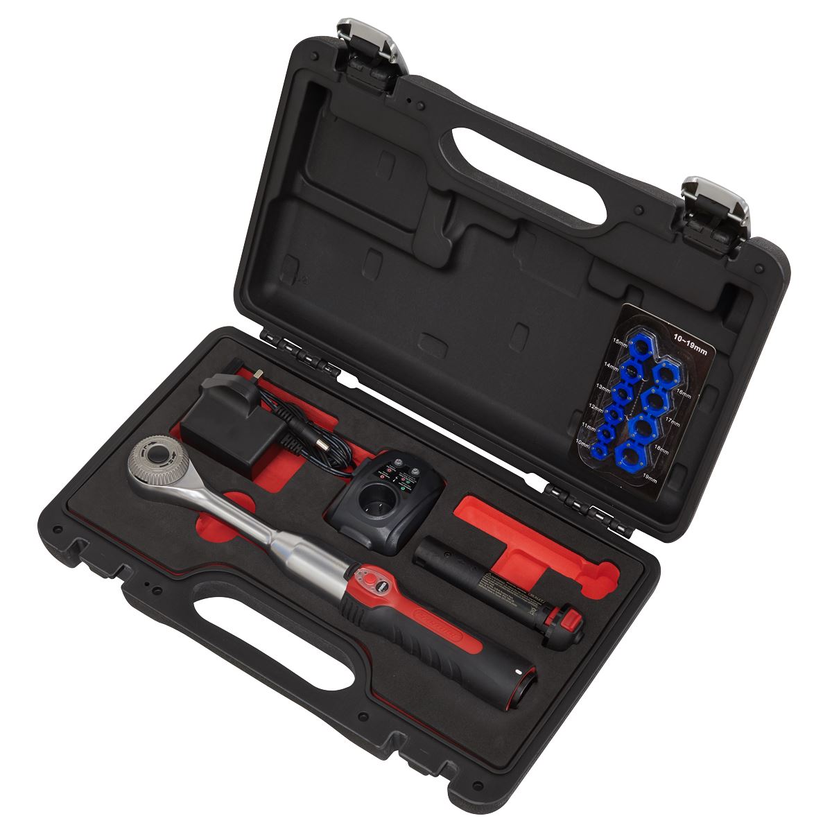 Sealey Cordless Power Speed Ratchet Wrench Kit 1/2" Drive 60 Tooth in Case