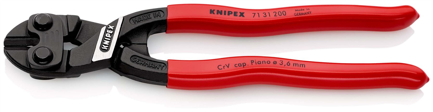 KNIPEX Compact Bolt Cutters CoBolt Cutting Pliers 200mm Plastic Coated Handles 71 31 200 SB