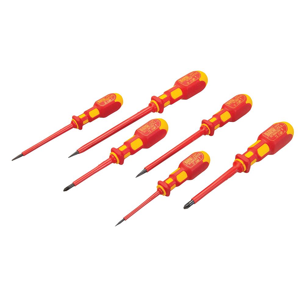 King Dick VDE Screwdriver Set 6pce Slotted/PH 26604