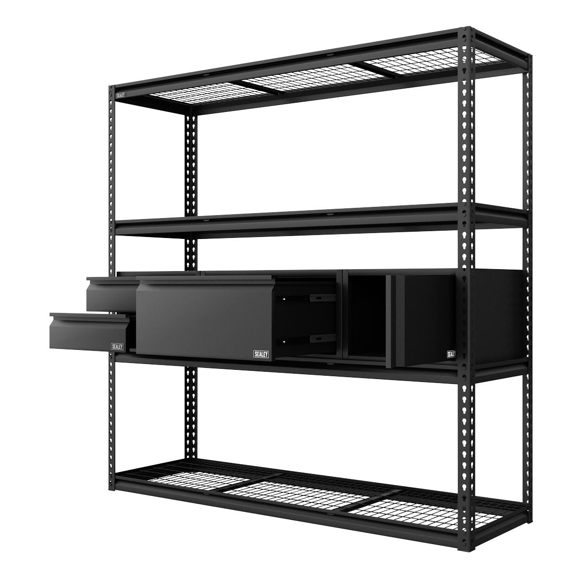 Sealey Heavy-Duty Modular Racking Kit with 3 Storage Units  White Rose Tools