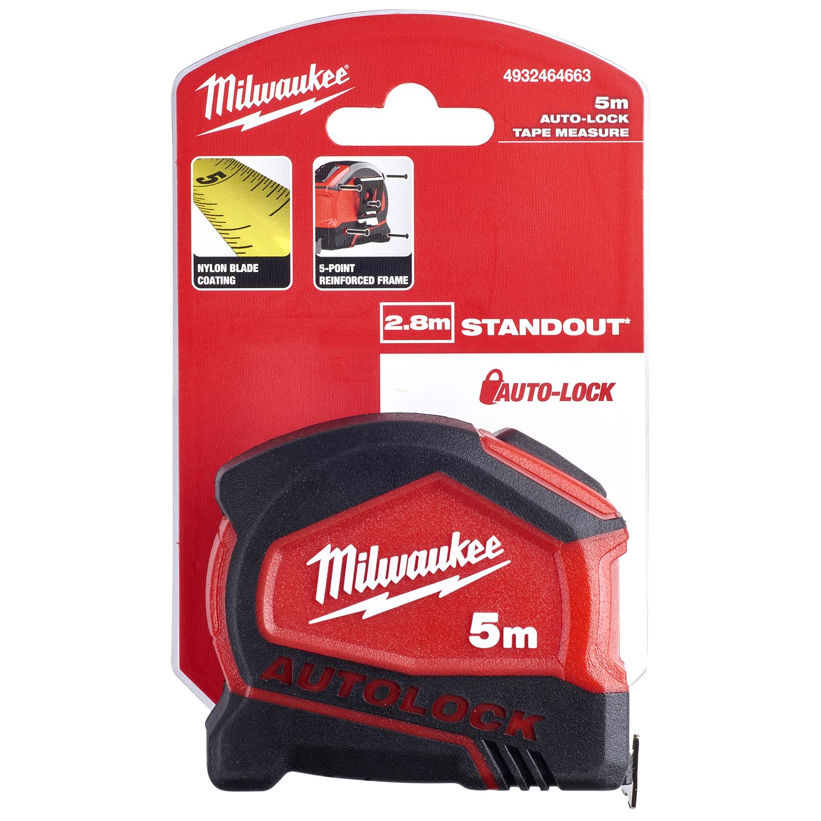 Milwaukee Tape Measure 5m Metric Autolock 25mm Blade Width 