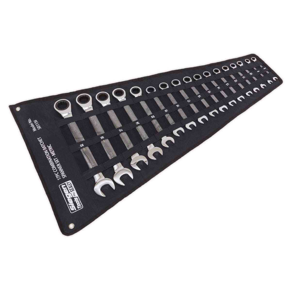 Siegen by Sealey Combination Ratchet Spanner Set 17pc Metric