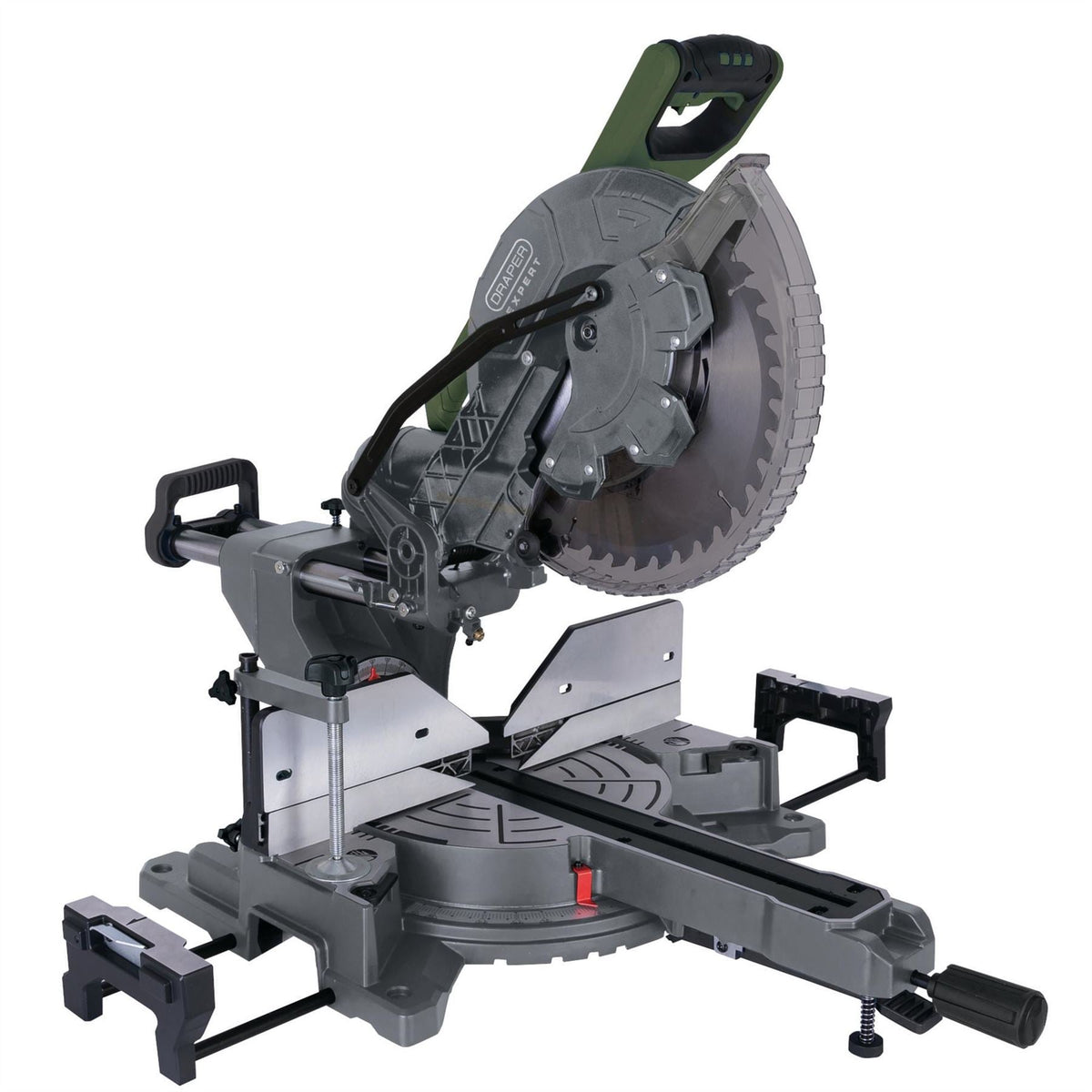 Draper Expert 230V Double Bevel Sliding Compound Mitre Saw 305mm 2000W 79901  White Rose Tools