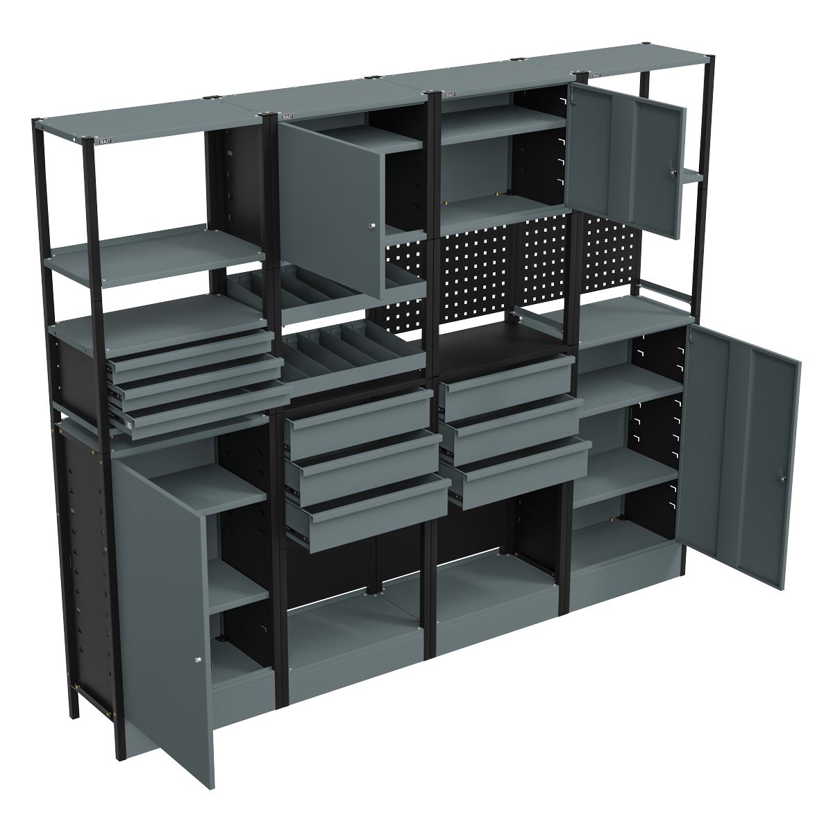 Sealey Modular Racking System Combo 2.32m  White Rose Tools