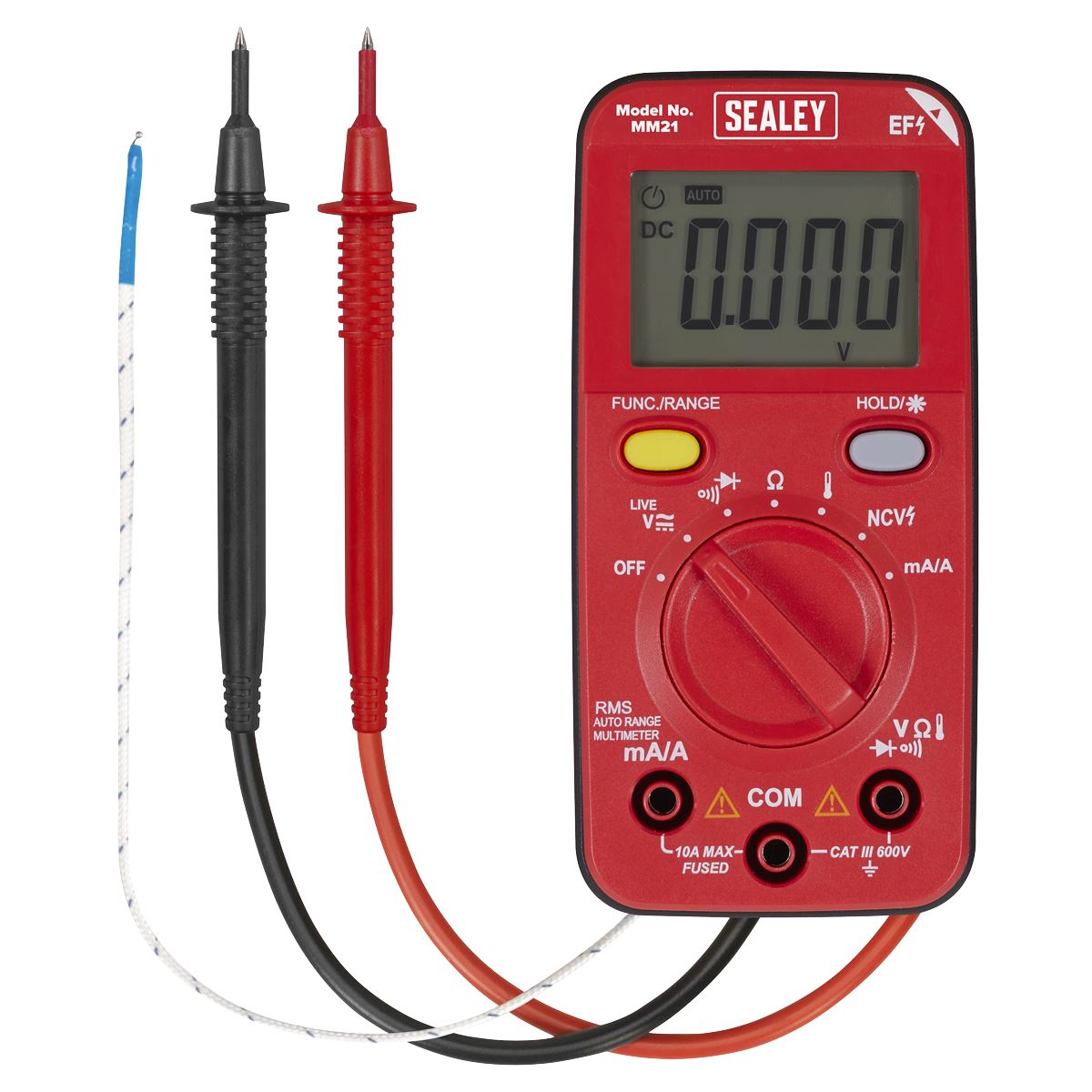 Sealey 10-Function Professional Auto-Ranging Digital Multimeter  White Rose Tools