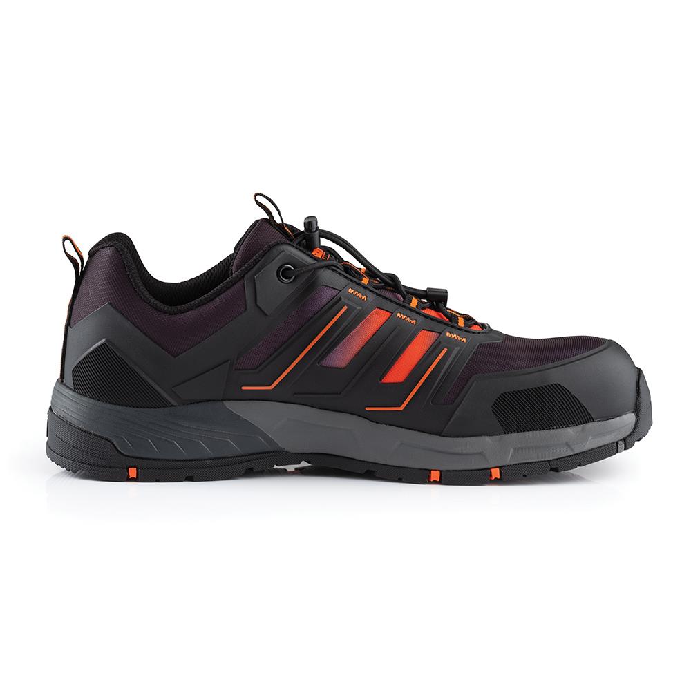 Scruffs Air Safety Trainers Black / Orange - Choose Size