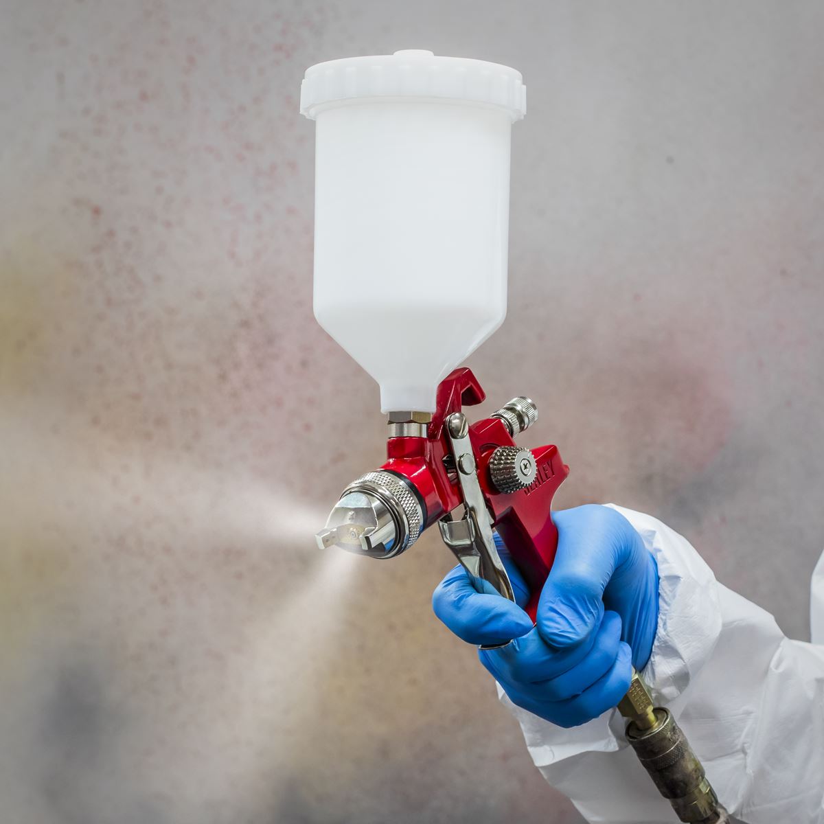 Sealey HVLP Gravity Feed Spray Gun 1.3mm Set-Up
