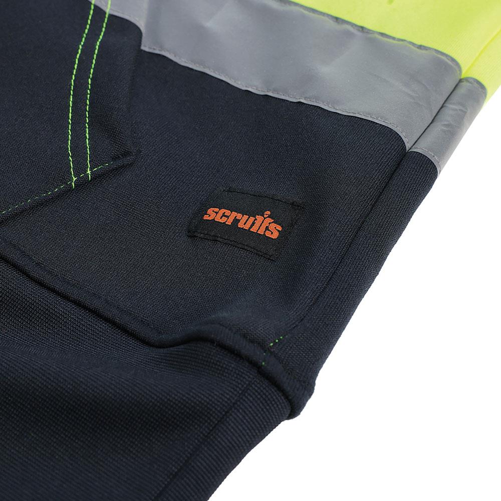 Scruffs High Visibility Hoodie Class 2 Yellow / Navy - Choose Size  White Rose Tools