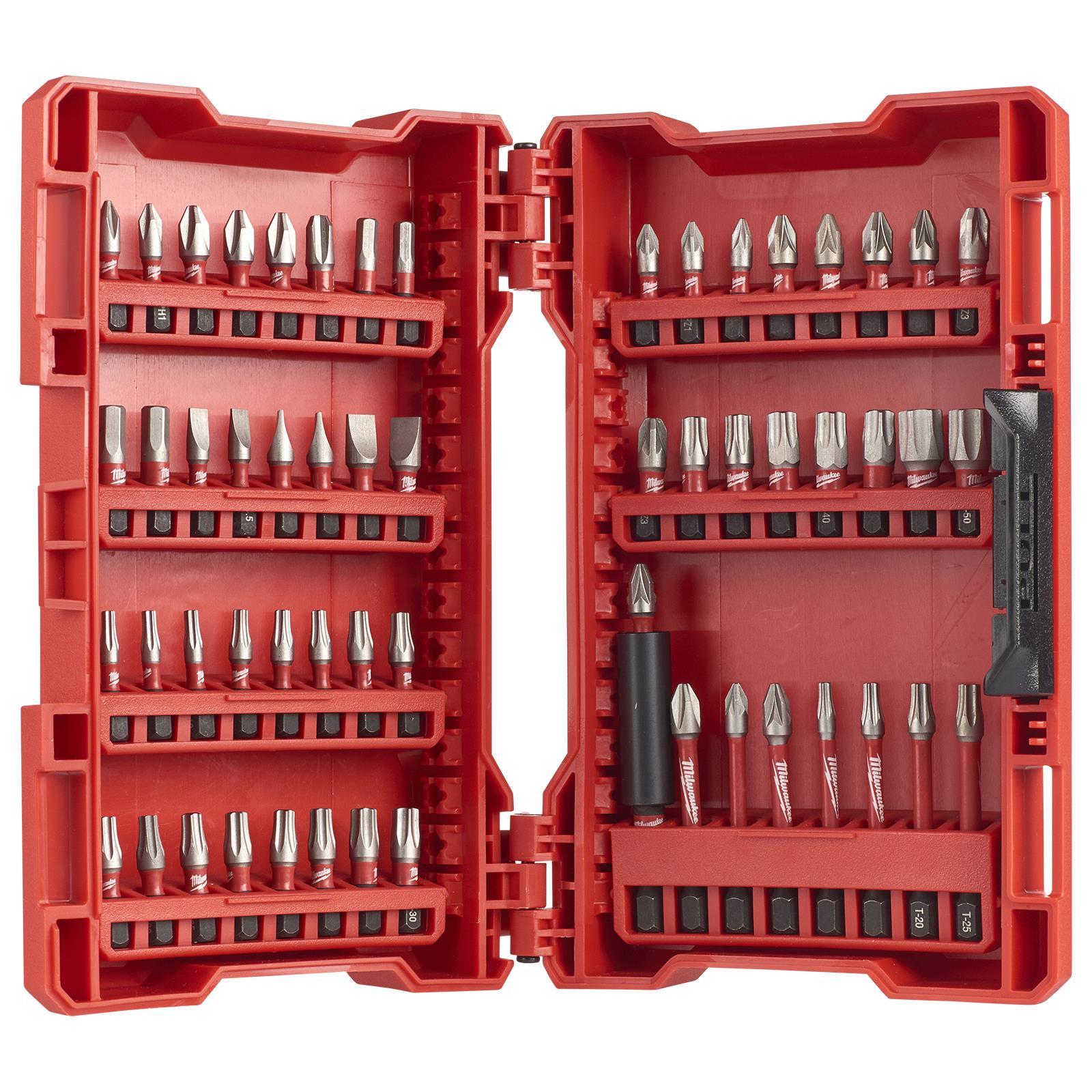 Milwaukee Screwdriver and Bit Holder Set 57 Piece SHOCKWAVE Impact Duty 