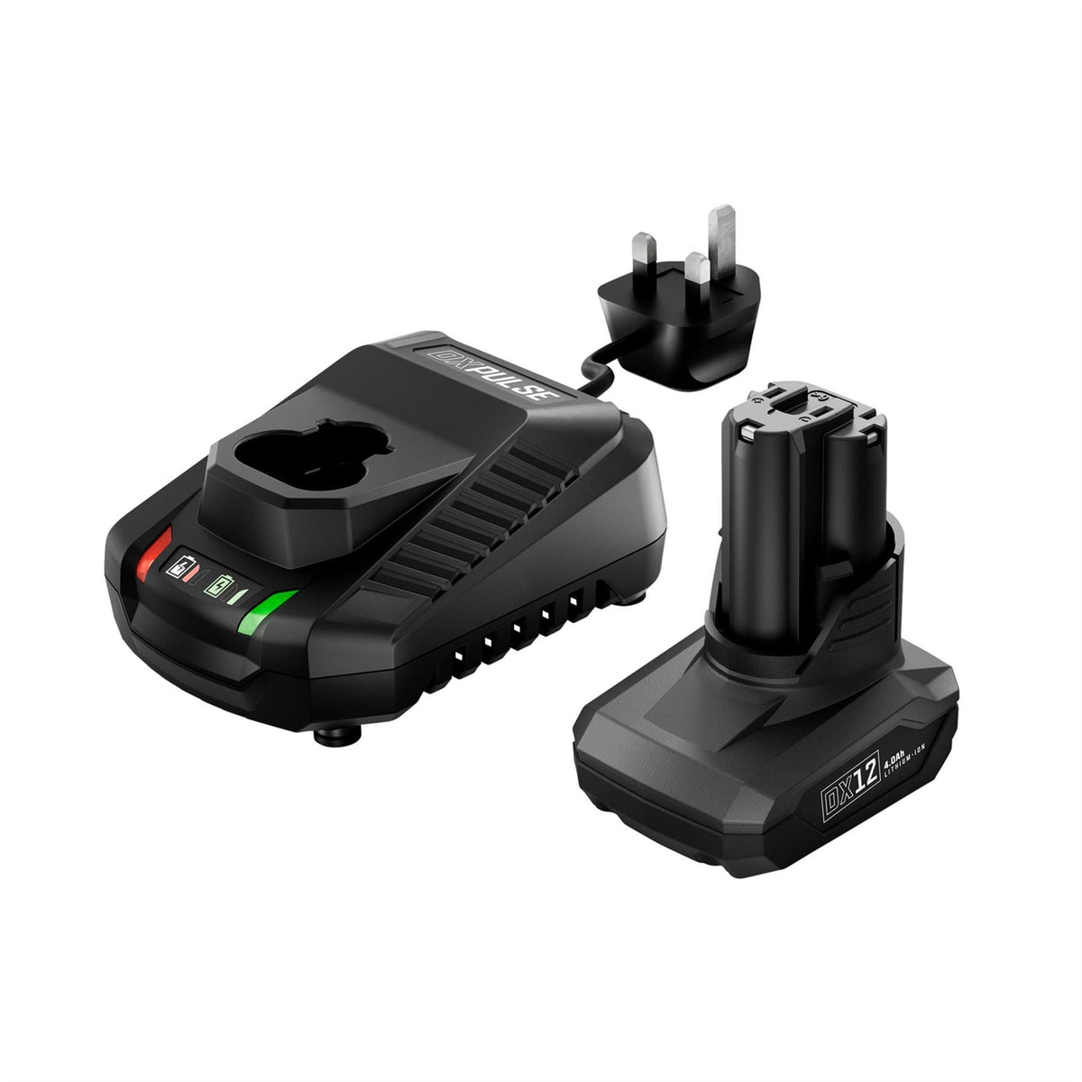 Draper DXPULSE 12V Brushless Combi Drill Kit 1 x 4.0Ah Battery 1 x Fast Charger 29395  White Rose Tools