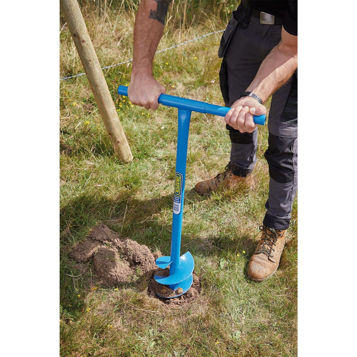 Draper Fence Post Auger 1050 x 150mm 24414  White Rose Tools