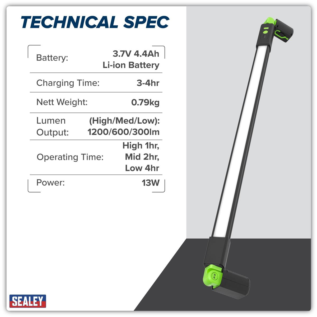 Sealey Under-Bonnet Rechargeable Light 13W SMD LED