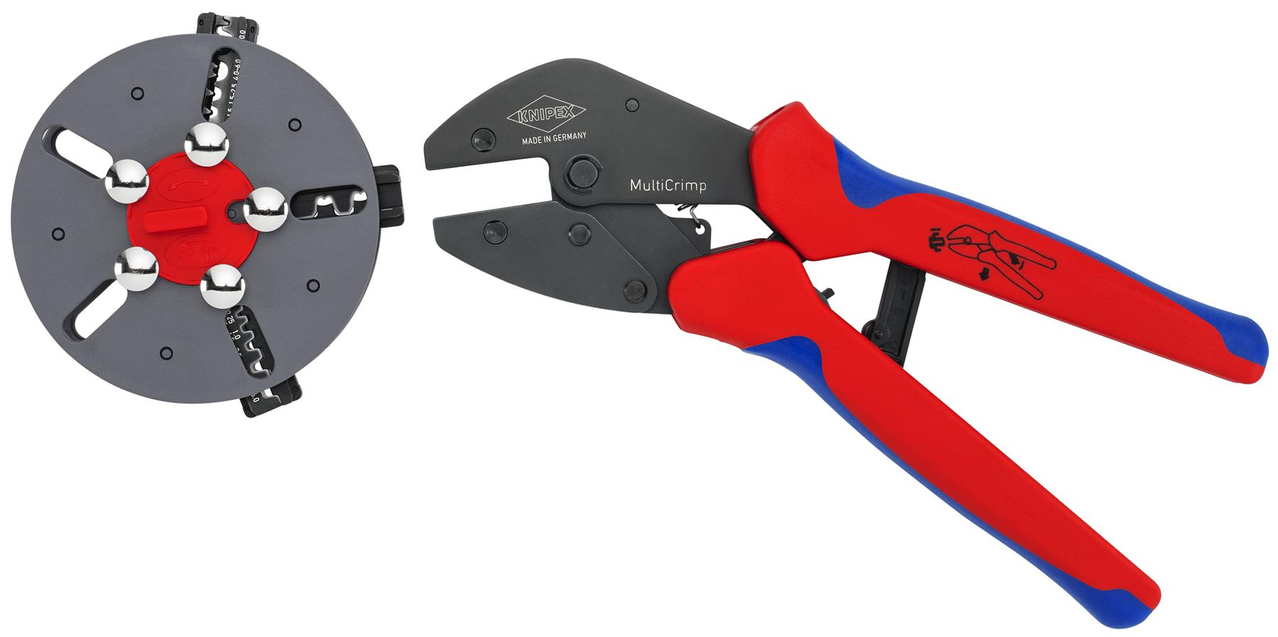 KNIPEX MultiCrimp PV for MC4 / MC4 EVO2 Wire Ferrules and Non Insulated Terminals 97 33 03  White Rose Tools