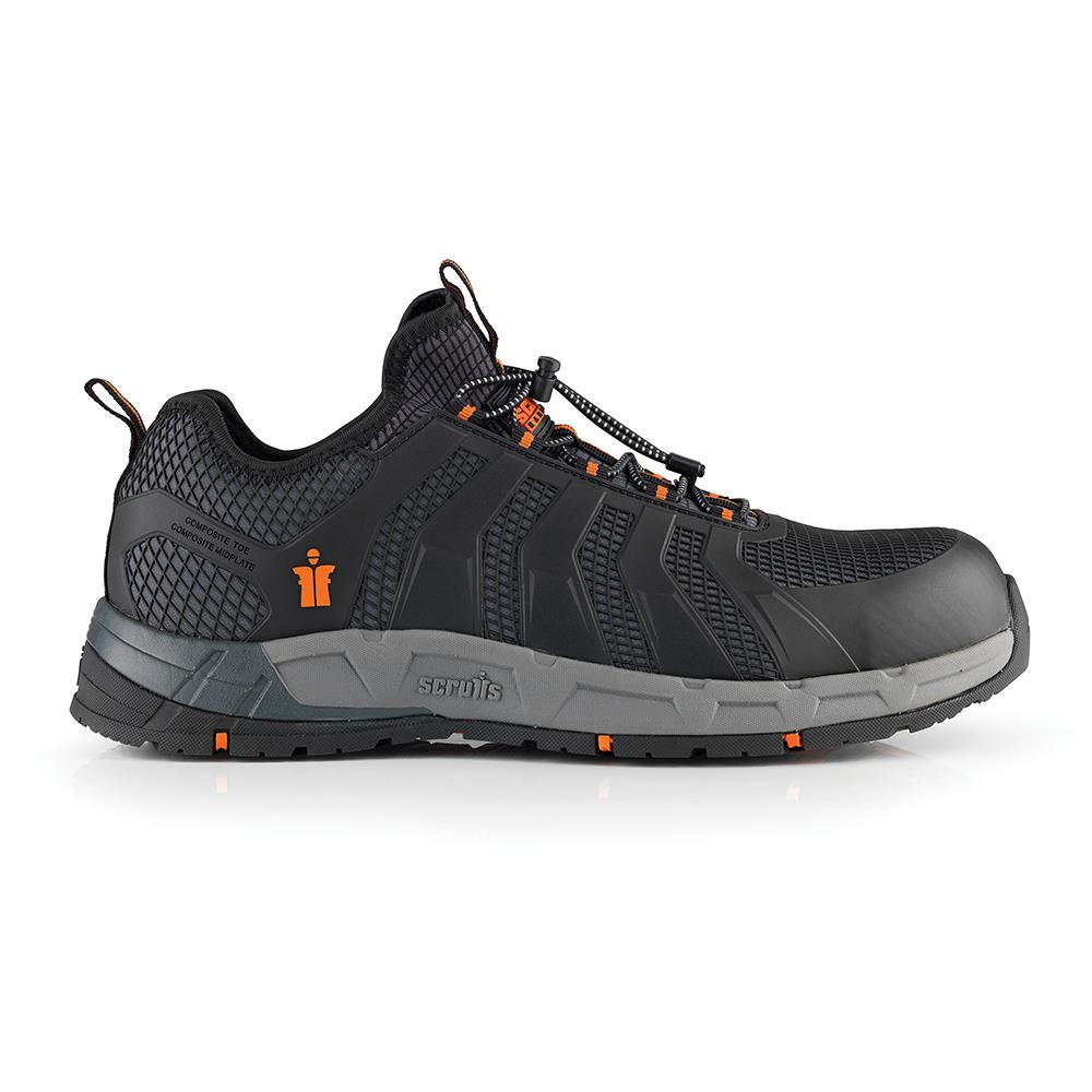 Scruffs Argon Safety Trainers Black - Choose Size