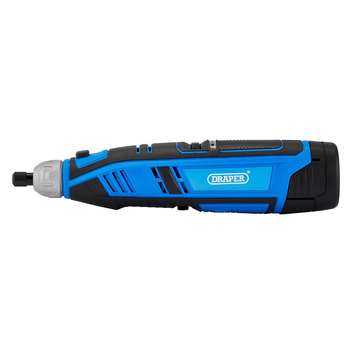 Draper 12V Rotary Multi-Tool Kit 1 x 1.5Ah Battery 1 x Fast Charger (50 Piece) 70298  White Rose Tools