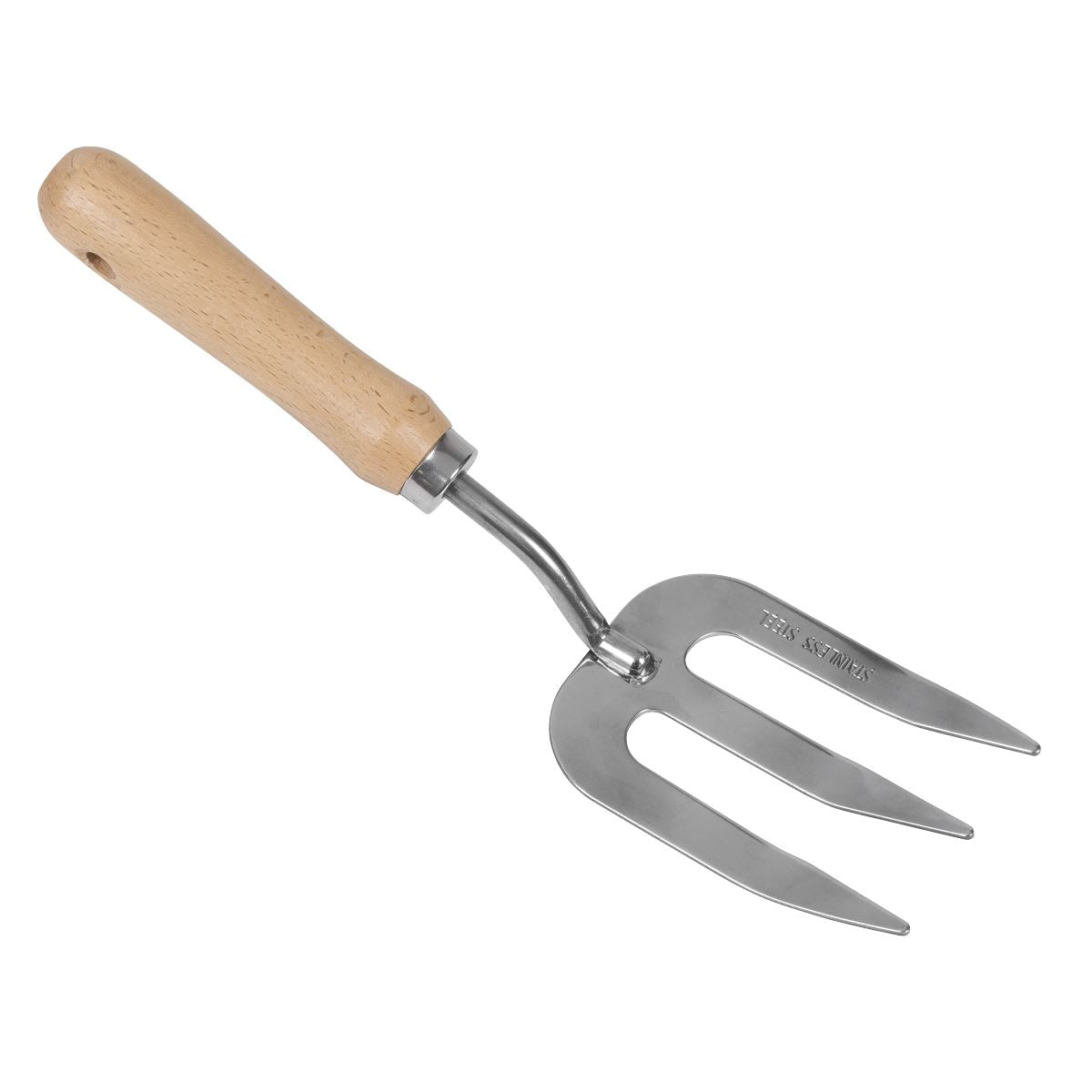Sealey Premier Garden Hand Fork with Ash Handle & Stainless Steel Tines 