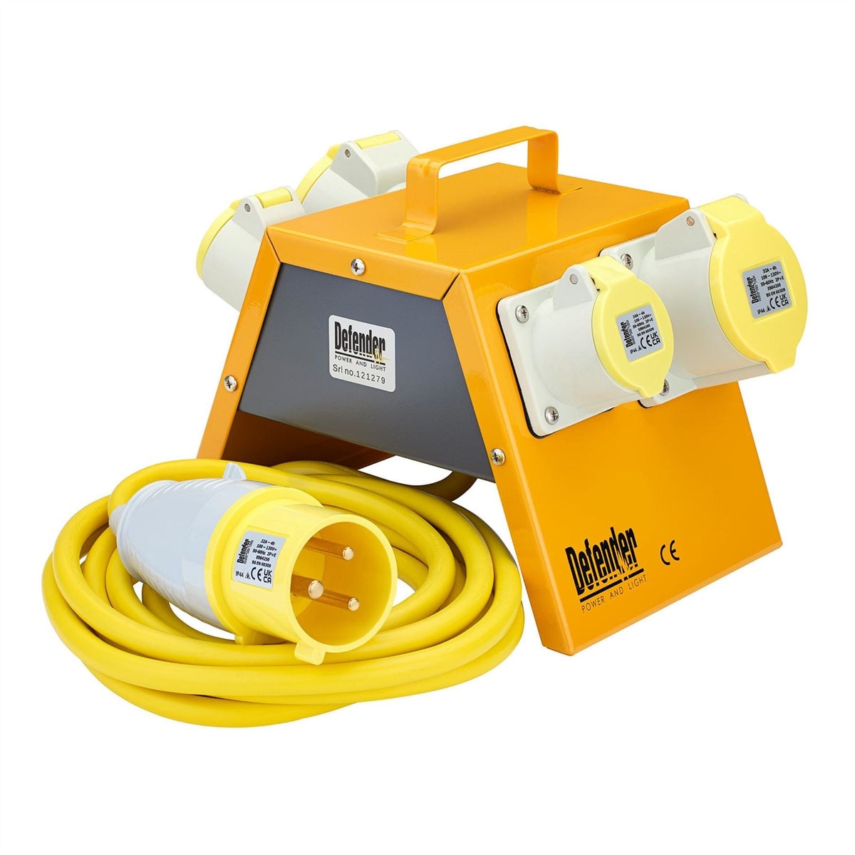 Defender E13108 110V Splitter Box 2 x 16A / 2 x 32A 35839  White Rose Tools