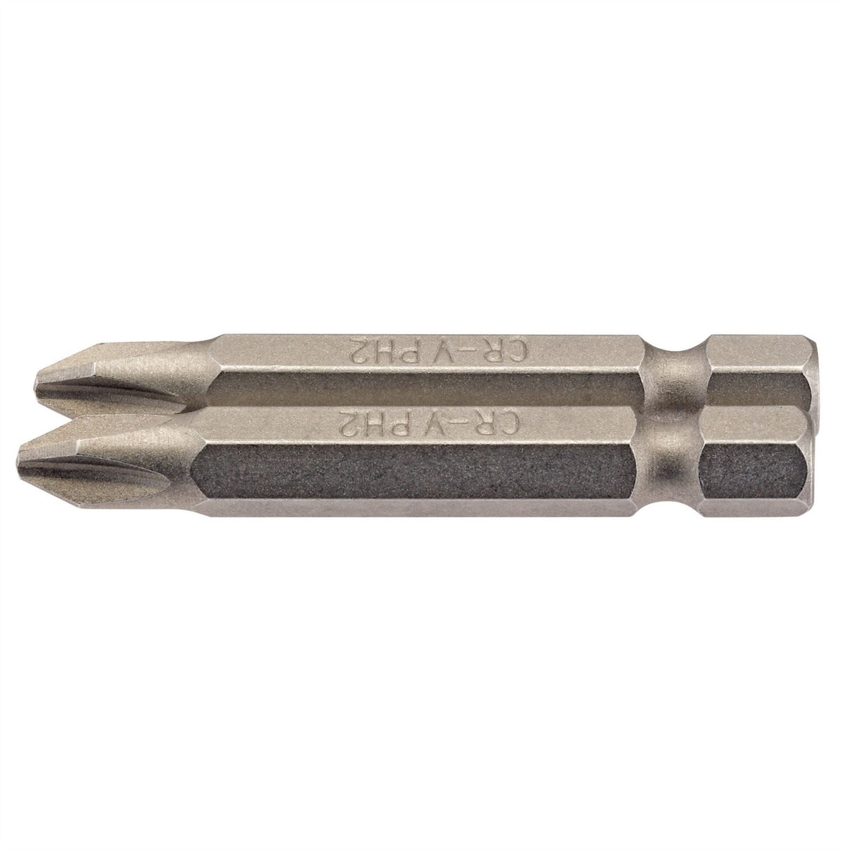 Draper Cross Slot Insert Bit 1/4" Hex 50mm Long No.2 (Pack of 2) 64237  White Rose Tools
