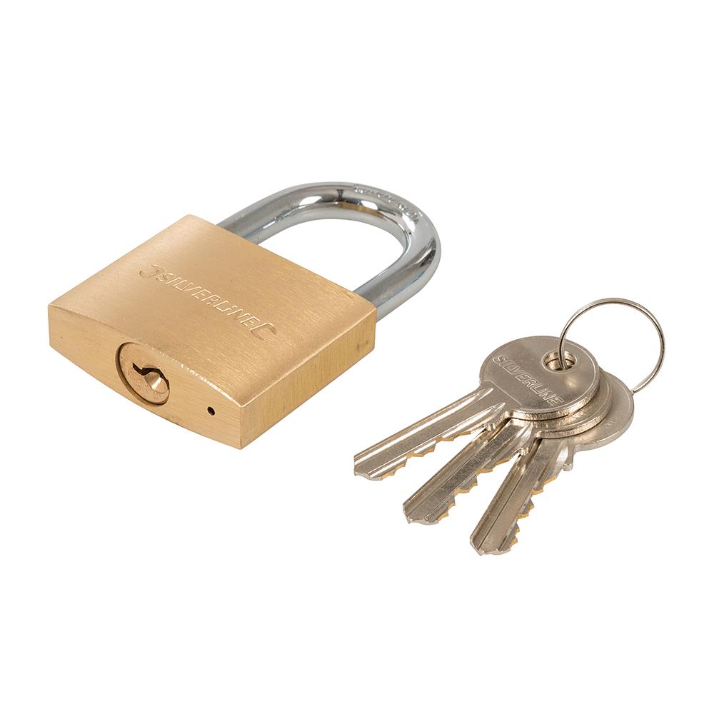 Silverline Brass Padlock 50mm MSS04