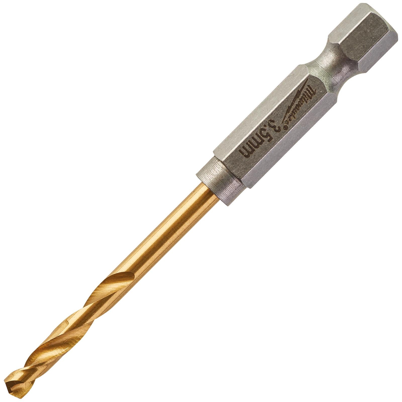 Milwaukee Red Hex Metal Drill Bits HSS Shockwave Impact Duty 1/4" Hex Shank 