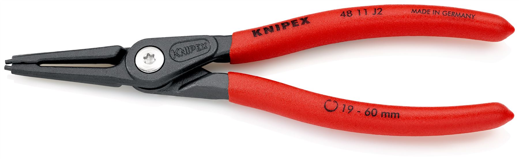 KNIPEX Precision Circlip Pliers for Internal Circlips in Bore Holes 180mm 1.8mm Diameter Tips 40 11 J2