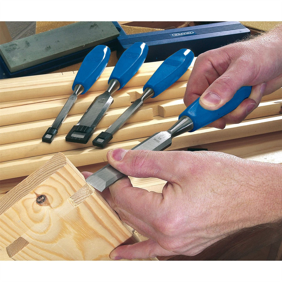 Draper Bevel Edge Wood Chisel Set (4 Piece) 69619  White Rose Tools