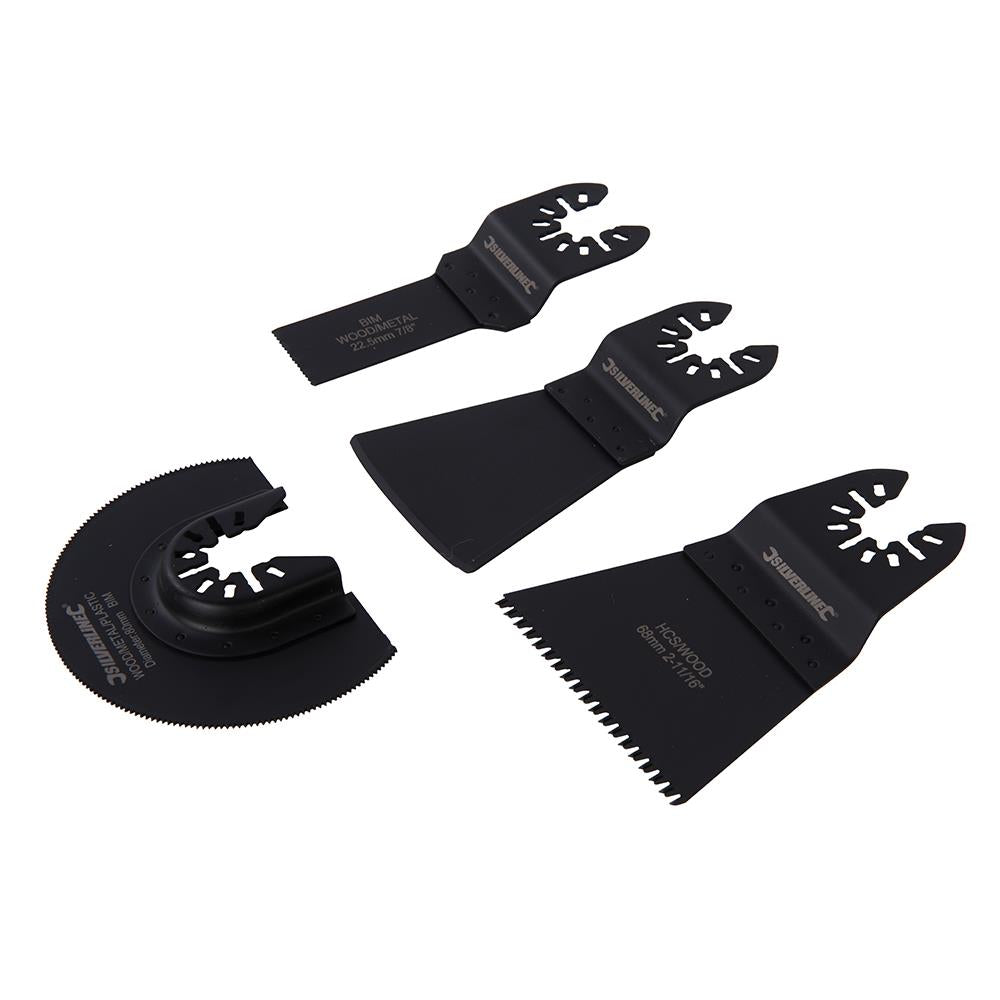 Silverline 4 Piece Cutting & Scraping Set Wood Metal Plastic HSS HCS Multi Tool