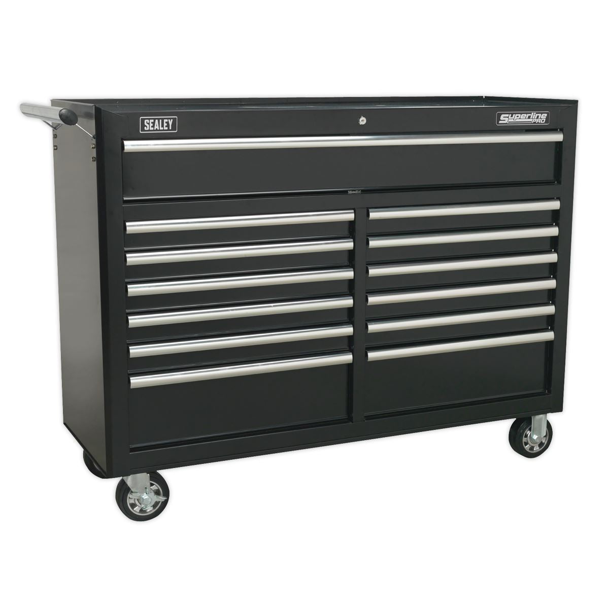 Sealey Superline Pro Tool Chest Combination 23 Drawer with Ball-Bearing Slides - Black with 446pc Tool Kit 