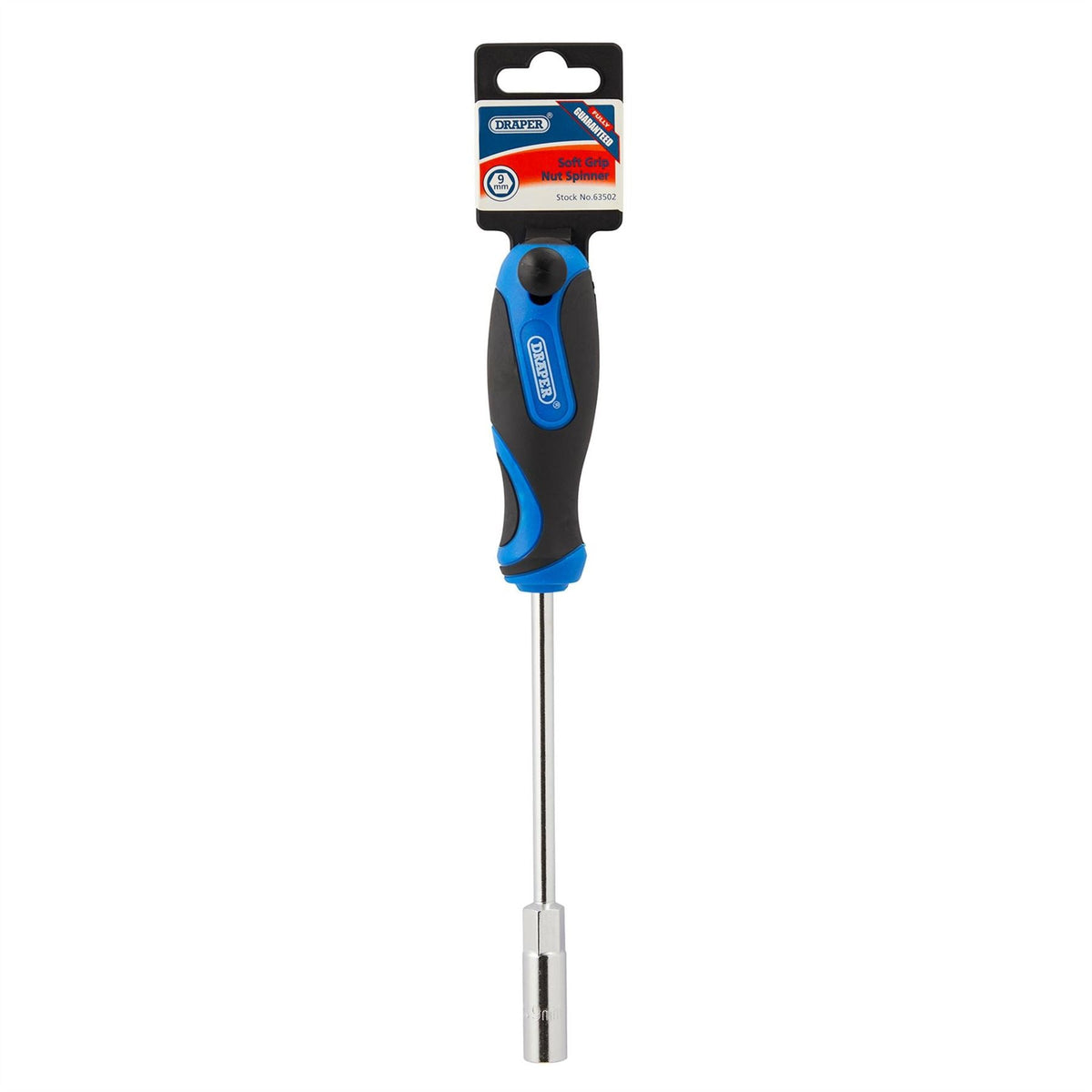 Draper Soft-Grip Nut Spinner 9mm 63502  White Rose Tools