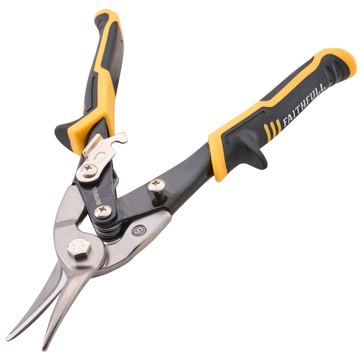 Faithfull Compound Aviation Snips Straight Cut FAIAS  White Rose Tools
