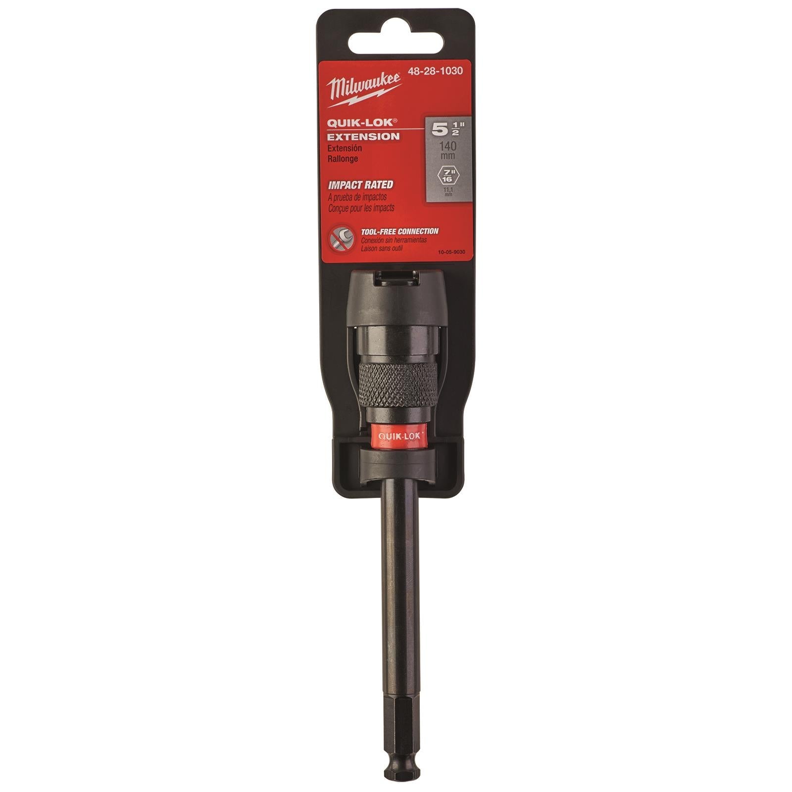 Milwaukee Shank Extensions for Self Feed Bits Auger Bits and Holesaws with 7/16in Hex Shank 