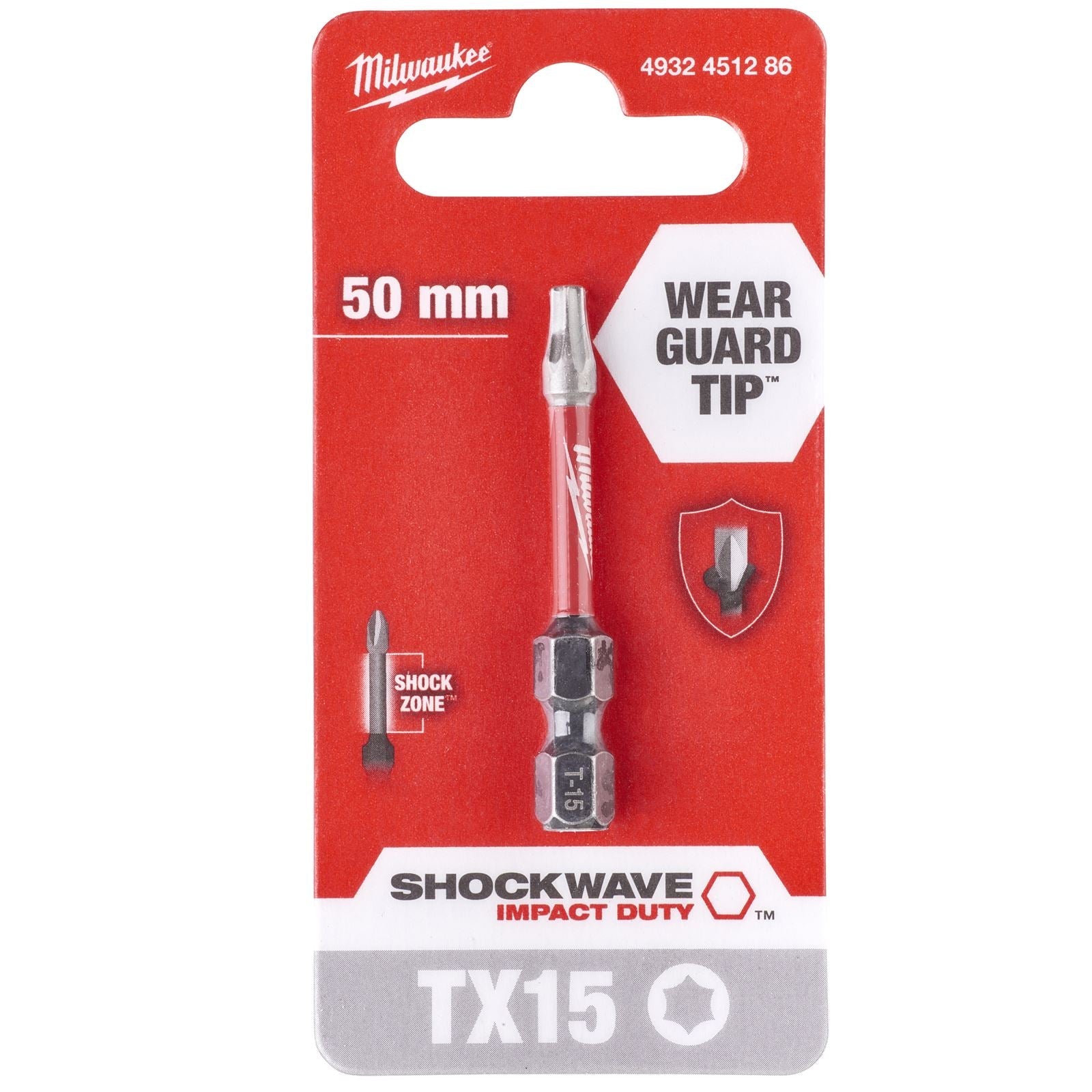 Milwaukee Screwdriver Bits Shockwave Impact Duty PH PZ TX HEX SL Blister Packed 