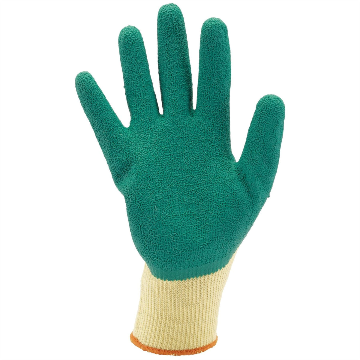 Draper Heavy Duty Latex Coated Work Gloves Extra Large Green 82604  White Rose Tools
