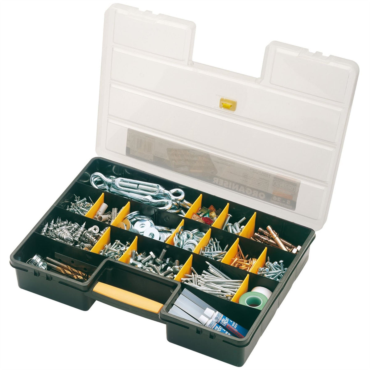 Draper 5 to 26 Compartment Organiser 73508  White Rose Tools