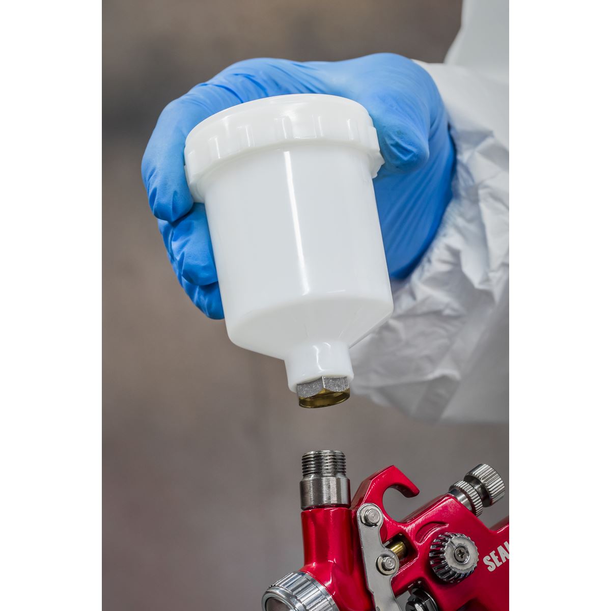 Sealey HVLP Gravity Feed Touch-Up Spray Gun - 0.8mm Set-Up 
