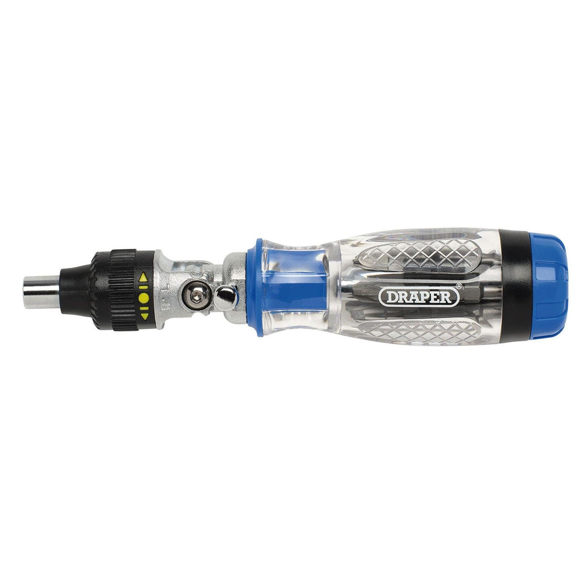 Draper Ratcheting Screwdriver and Bit Set (14 Piece) 40855  White Rose Tools
