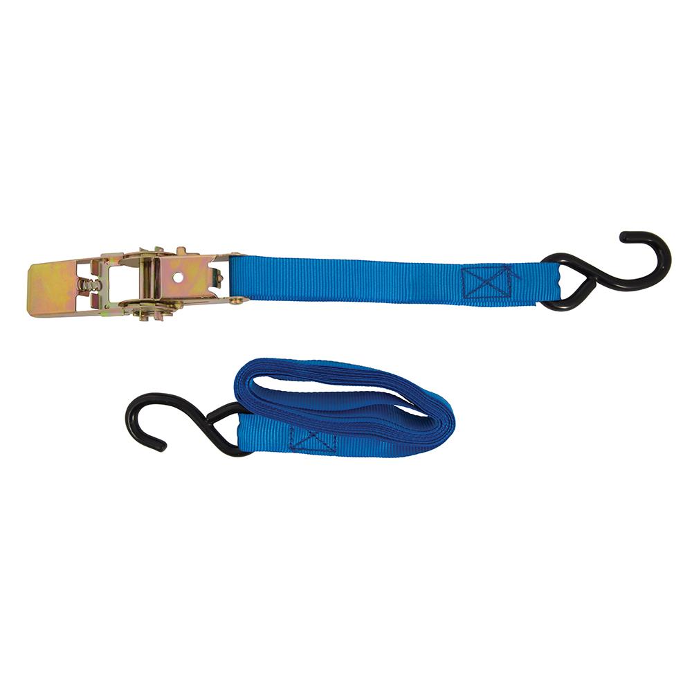 Silverline Ratchet Tie Down Strap S-Hook 4.5m x 25mm - Rated 250kg Capacity 500kg MS21S