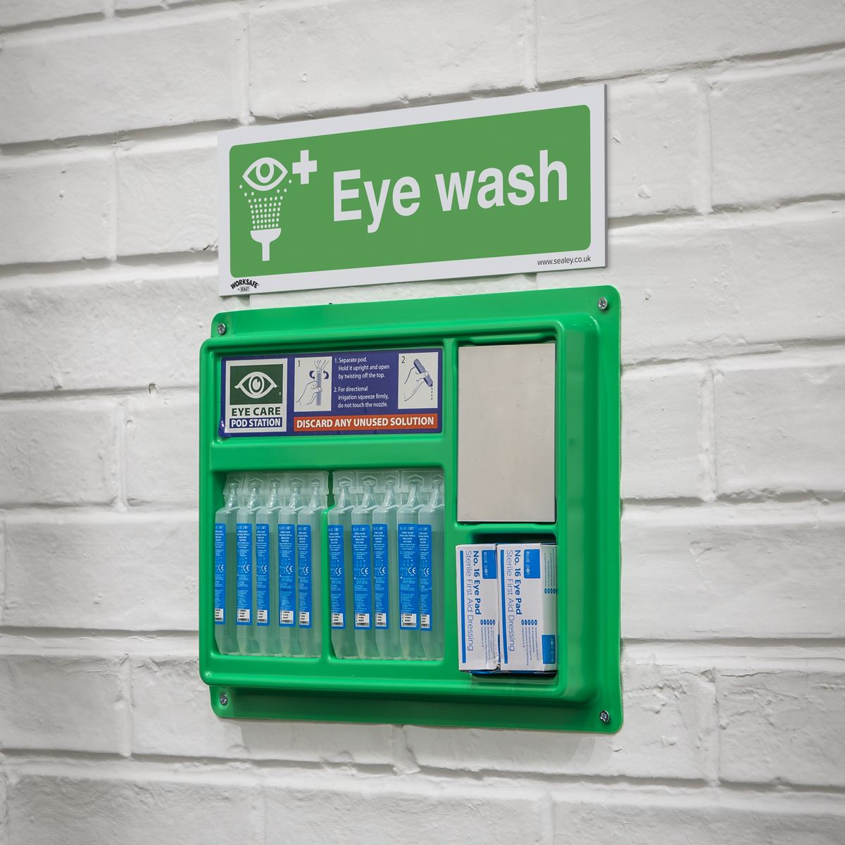 Worksafe by Sealey Safe Conditions Safety Sign - Eye Wash - Rigid Plastic