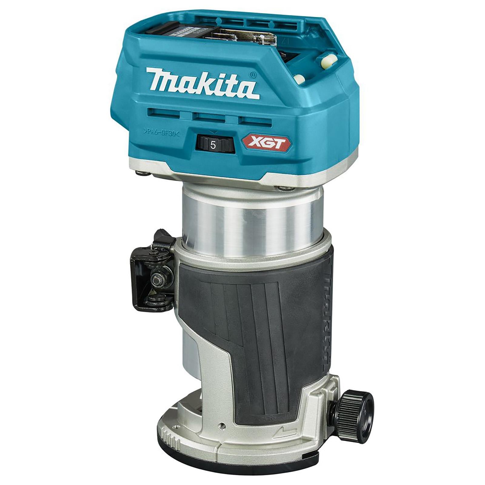 Makita Router Trimmer 40V Max XGT 1/4" Collet in MakPac Type 4 Case with Plunge Base Body Only RT001GZ16