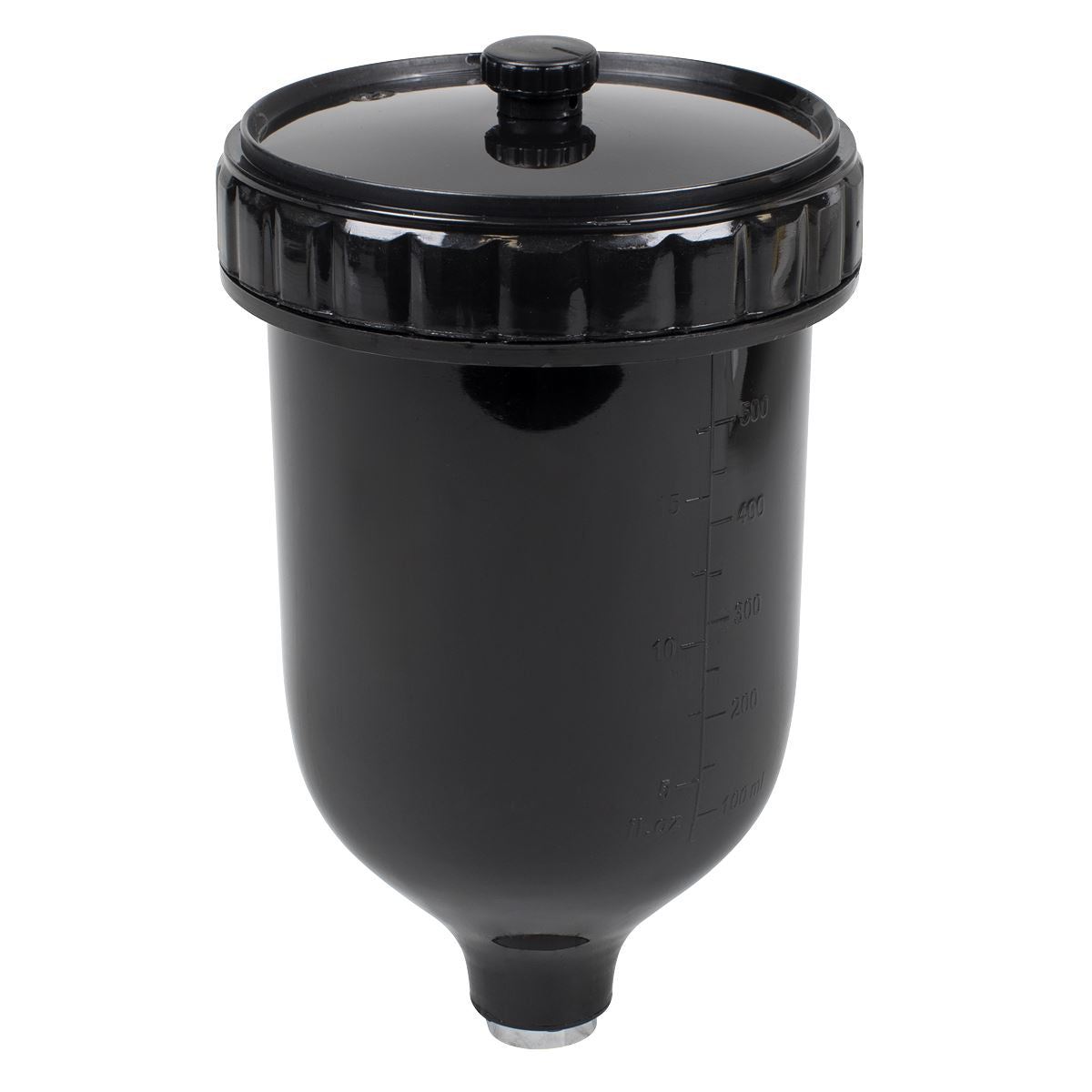 Sealey UV Paint Spray Gun Pot with Brass Fitting 600ml - Black 