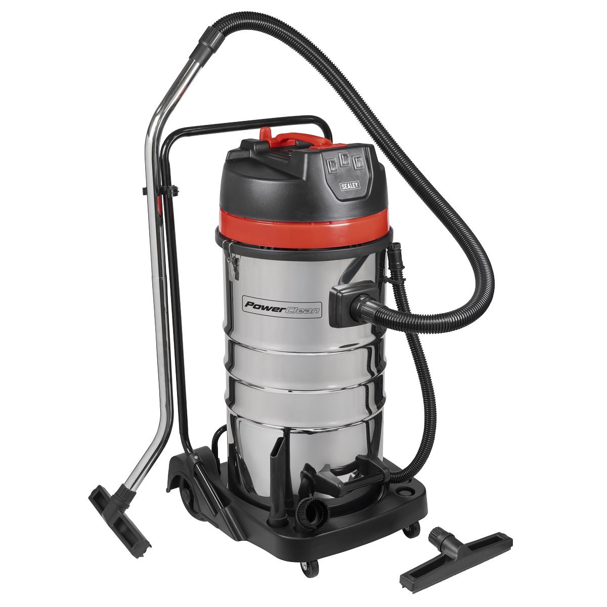 Sealey 100L Vacuum Cleaner Wet & Dry with Stainless Steel Drum 3000W/230V
