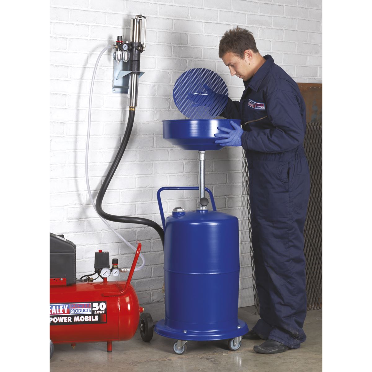 Sealey Pump-Away Mobile Oil Drainer 75L 