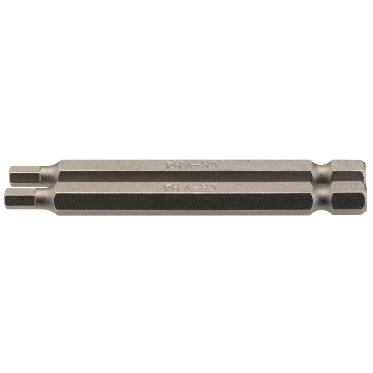 Draper Hexagonal Insert Bit 4mm 1/4" Hex 75mm Long (Pack of 2) 64321  White Rose Tools
