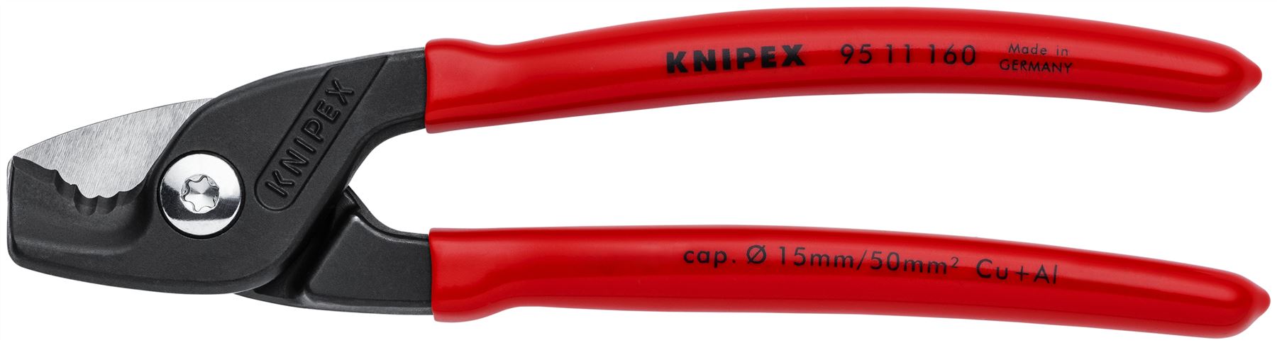 Knipex StepCut Cable Shears Cutting Pliers 15mm Capacity 160mm 95 11 160